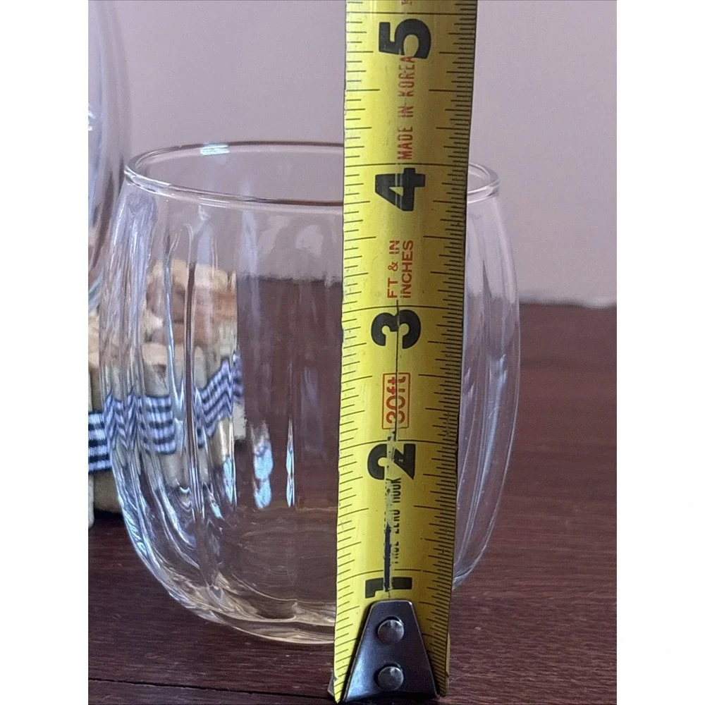 LIBBEY CRISA  GLASS SAMBA‎ DOUBLE OLD FASHIONED GLASSES SET OF 2